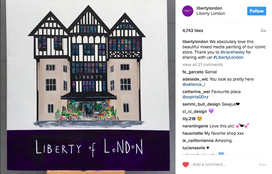 Liberty of London Instagram