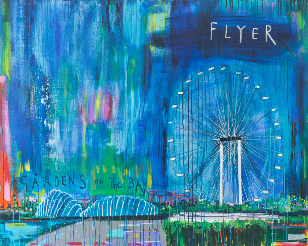 Flyer By Gardens at the bay original painting