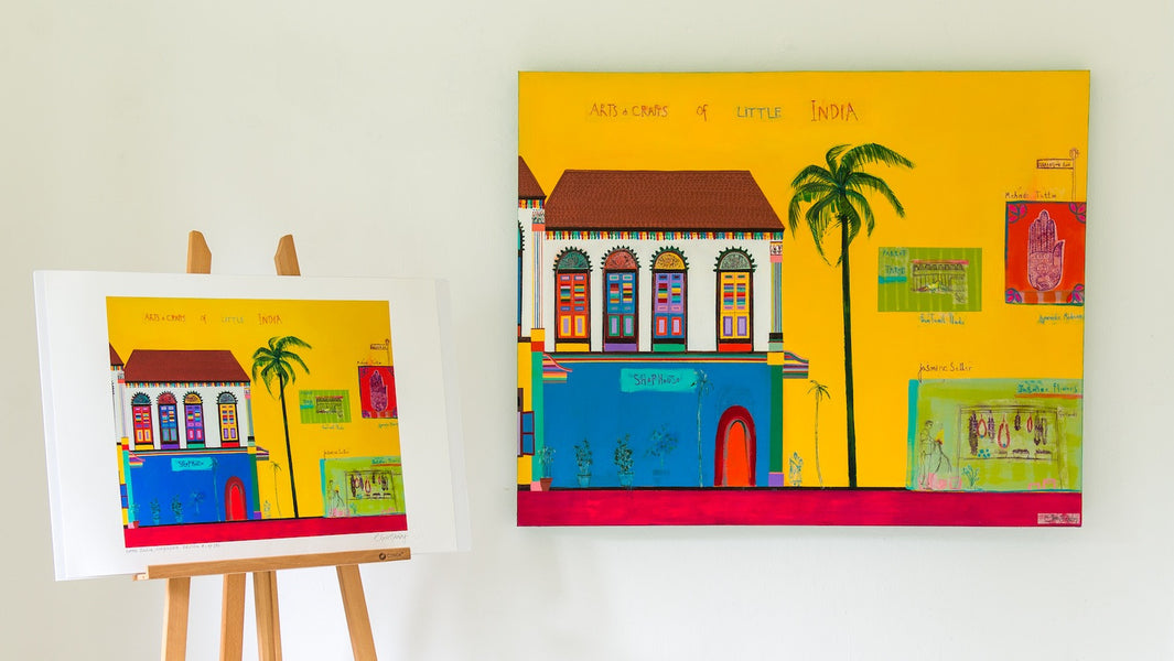 Arts & Crafts Of Little India - Original Painting