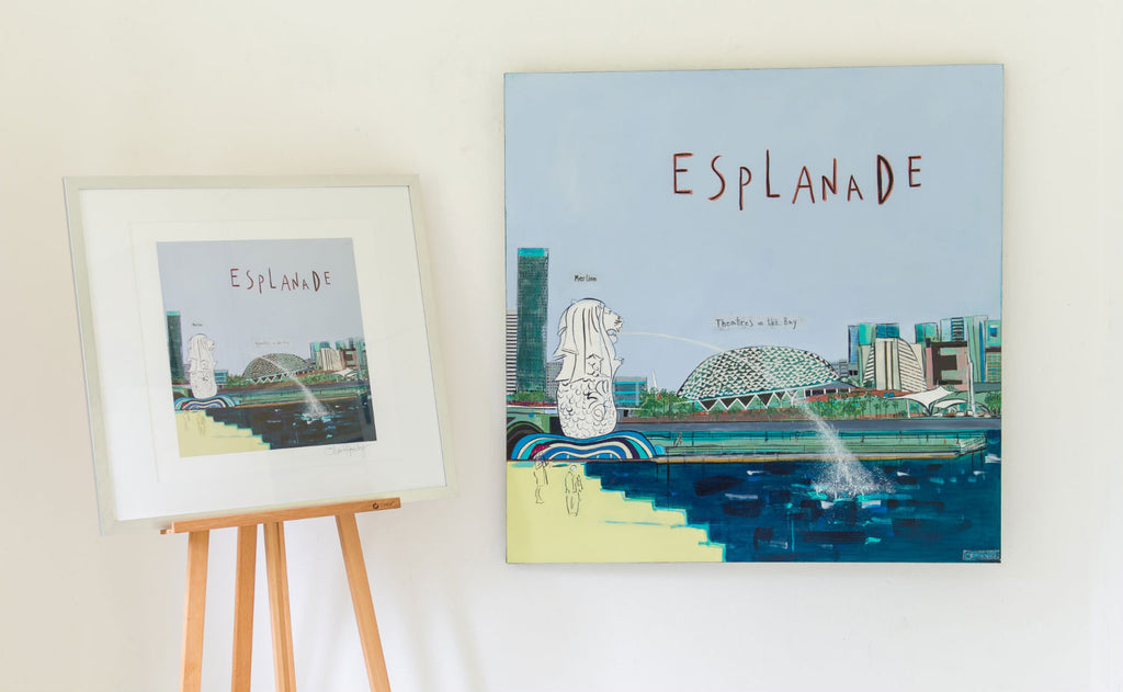 Esplanade Painting and Print by Clare Haxby