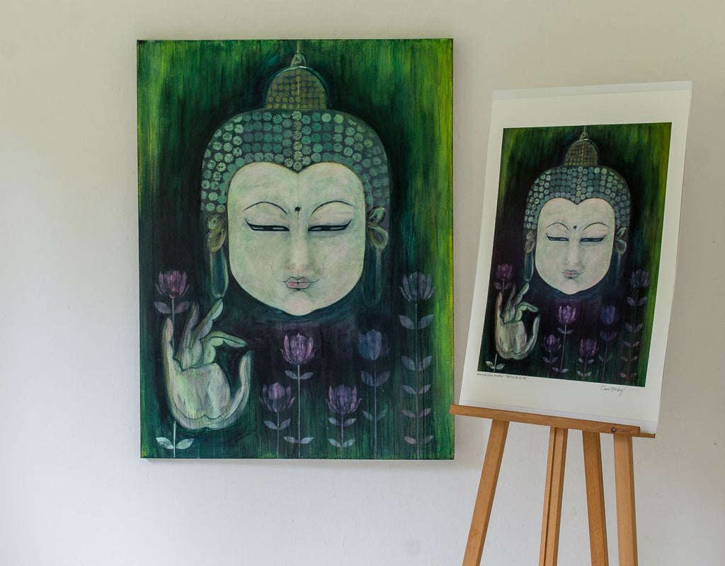Emerald Lotus Buddha by Clare Haxby