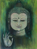 Emerald Mudra Buddha print by Clare Haxby